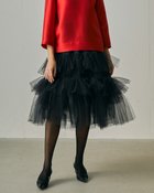 【ドゥクラッセ/DoCLASSE】のチュールフリル・ティアードスカート 人気、トレンドファッション・服の通販 founy(ファニー) ファッション Fashion レディースファッション Fashion for Women スカート Skirts ティアードスカート Tiered Skirts 新作・新入荷 New Arrivals / New In ジャケット Jacket, Outerwear チュール Tulip, Tulip Motif ティアード Tiered, Tiered Style thumbnail ブラック|ID: prp329100004231166 ipo3291000000034943111