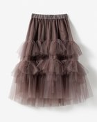 【ドゥクラッセ/DoCLASSE】のチュールフリル・ティアードスカート 人気、トレンドファッション・服の通販 founy(ファニー) ファッション Fashion レディースファッション Fashion for Women スカート Skirts ティアードスカート Tiered Skirts 新作・新入荷 New Arrivals / New In ジャケット Jacket, Outerwear チュール Tulip, Tulip Motif ティアード Tiered, Tiered Style thumbnail ブラウン|ID: prp329100004231166 ipo3291000000035735470