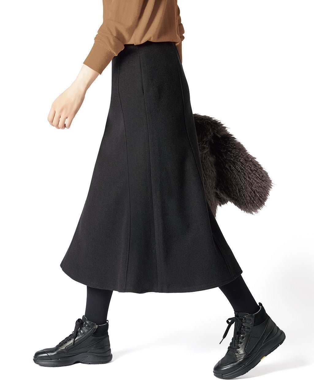 【フィットフィット/fitfit】のレースアップスニーカーブーツWoW インテリア・キッズ・メンズ・レディースファッション・服の通販 founy(ファニー) 　ファッション　Fashion　レディースファッション　Fashion for Women　インソール　Shoe Insole　スニーカー　Sneakers, Trainers　ファブリック　Fabric, Textile　フィット　Fit, Slim Fit　ブラック&times;ブラック|ID: prp329100004258134 ipo3291000000036159146