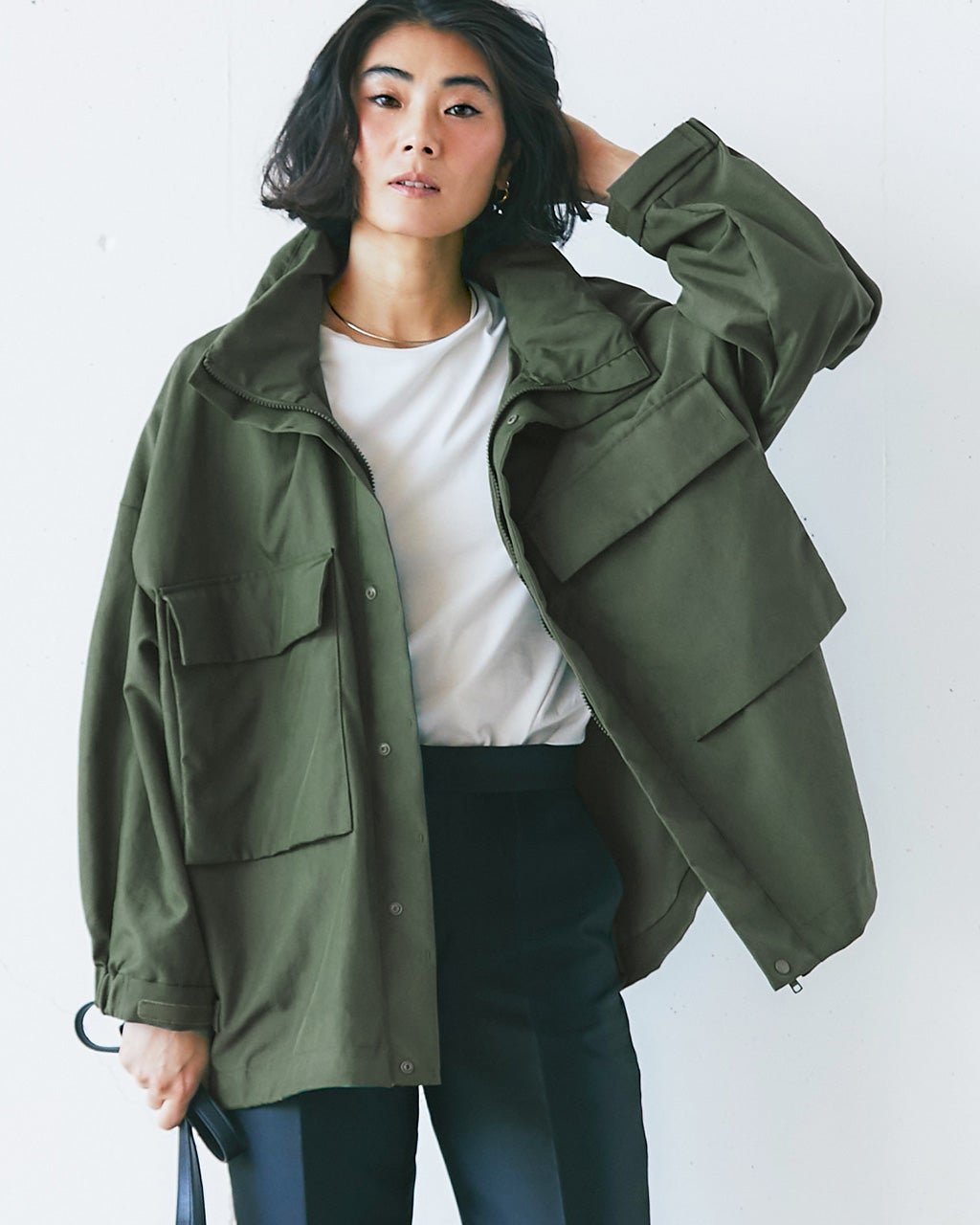 【ドゥクラッセ/DoCLASSE】のワッシャーオックス・トラックジャケット インテリア・キッズ・メンズ・レディースファッション・服の通販 founy(ファニー) 　ファッション　Fashion　レディースファッション　Ladies' Fashion Online　アウター　Coat Outerwear　コート　Coats　ジャケット　Jackets　NEW・新作・新着・新入荷　New Arrivals　おすすめ　Recommend　アクリル　Acrylic　コーティング　Coating　ジャケット　Jacket　スポーティ　Sporty　ドローコード　Draw Cord　フラップ　Flap　ポケット　Pocket　ワッシャー　Washer　カーキ|ID: prp329100004310279 ipo3291000000032636564