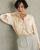 【ドゥクラッセ/DoCLASSE】のジョーゼット・ラッフルブラウス 人気、トレンドファッション・服の通販 founy(ファニー) ファッション Fashion レディースファッション WOMEN トップス・カットソー Tops/Tshirt シャツ/ブラウス Shirts/Blouses なめらか Smooth シンプル Simple ジャケット Jacket ジョーゼット Georgette フリル Frills thumbnail ライトベージュ|ID: prp329100004319269 ipo3291000000029962919