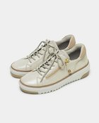 【フィットフィット/fitfit】のアウトステッチレザースニーカー ライトゴールド|ID: prp329100004322340 ipo3291000000036159160