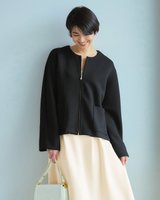 【ドゥクラッセ/DoCLASSE】の綾目ダンボールニット・ジップアップブルゾン 人気、トレンドファッション・服の通販 founy(ファニー) ファッション Fashion レディースファッション Fashion for Women アウター Coat / Outerwear Collection レディースジャケット・軽アウター Jackets ブルゾンジャケット・スポーティアウター Blouson Jackets おすすめ Recommended / Our Picks カットソー Cut and Sewn Top カーディガン Cardigan, Knitwear ジャケット Jacket, Outerwear セットアップ Set-Up, Coordinated Outfit ブルゾン Blouson, Bomber Jacket メタル Metal, Metal Parts 秋 Autumn |ID:prp329100004350806