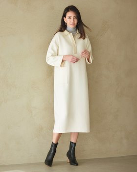 【ドゥクラッセ/DoCLASSE】の綾目ダンボールニット・衿付きワンピース 人気、トレンドファッション・服の通販 founy(ファニー) ファッション Fashion レディースファッション Fashion for Women ワンピース Dresses インナー Innerwear カットソー Cut and Sewn Top ストレッチ Stretch, Stretchy Fabric ハイネック High Neck, Mock Neck |ID:prp329100004350808