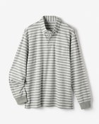 【ドゥクラッセ/DoCLASSE / MEN】の超長綿リファインドポロ 長袖 杢グレー×ホワイト|ID: prp329100004350825 ipo3291000000035735870