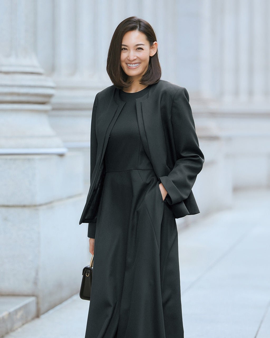 【ドゥクラッセ/DoCLASSE】のスマートツイル・ノーカラーペプラムジャケット 人気、トレンドファッション・服の通販 founy(ファニー) 　ファッション　Fashion　レディースファッション　Fashion for Women　アウター　Coat / Outerwear Collection　レディースジャケット・軽アウター　Jackets　洗える　Machine Washable　ジャケット　Jacket, Outerwear　ストレッチ　Stretch, Stretchy Fabric　スーツ　Suit, Formalwear　ダブル　Double, Double-Breasted　チェック　Check, Plaid, Tartan　フィット　Fit, Slim Fit　ペプラム　Peplum, Flared Hem　A/W・秋冬　Autumn/Winter　S/S・春夏　SS, Spring/Summer, Warm Season　夏　Summer　エレガント 上品　Elegant　セレモニー　Ceremony　ビジネス 仕事 通勤　Business / Work / Commuting　 other-1|ID: prp329100004350829 ipo3291000000033887139