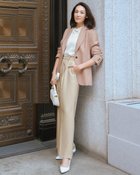 【ドゥクラッセ/DoCLASSE】のスマートツイル・セミワイドパンツ ライトベージュ|ID: prp329100004350830 ipo3291000000035832949