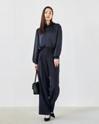 【ドゥクラッセ/DoCLASSE】のスマートツイル・セミワイドパンツ ミッドナイトブルー|ID: prp329100004350830 ipo3291000000035832967