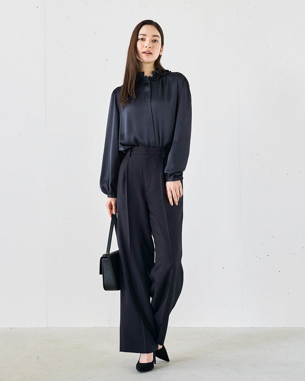 【ドゥクラッセ/DoCLASSE】のスマートツイル・セミワイドパンツ インテリア・キッズ・メンズ・レディースファッション・服の通販 founy(ファニー) 　ファッション　Fashion　レディースファッション　Fashion for Women　パンツ　Pants & Trousers　洗える　Machine Washable　ストレッチ　Stretch, Stretchy Fabric　スマート　Smart, Elegant　スーツ　Suit, Formalwear　チェック　Check, Plaid, Tartan　フィット　Fit, Slim Fit　A/W・秋冬　Autumn/Winter　S/S・春夏　SS, Spring/Summer, Warm Season　夏　Summer　セレモニー　Ceremony　ビジネス 仕事 通勤　Business / Work / Commuting　ミッドナイトブルー|ID: prp329100004350830 ipo3291000000035832967