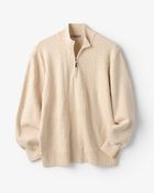 【ドゥクラッセ/DoCLASSE / MEN】のコットンブレンド巧み編みハーフジップ ナチュラル|ID: prp329100004350839 ipo3291000000030383471
