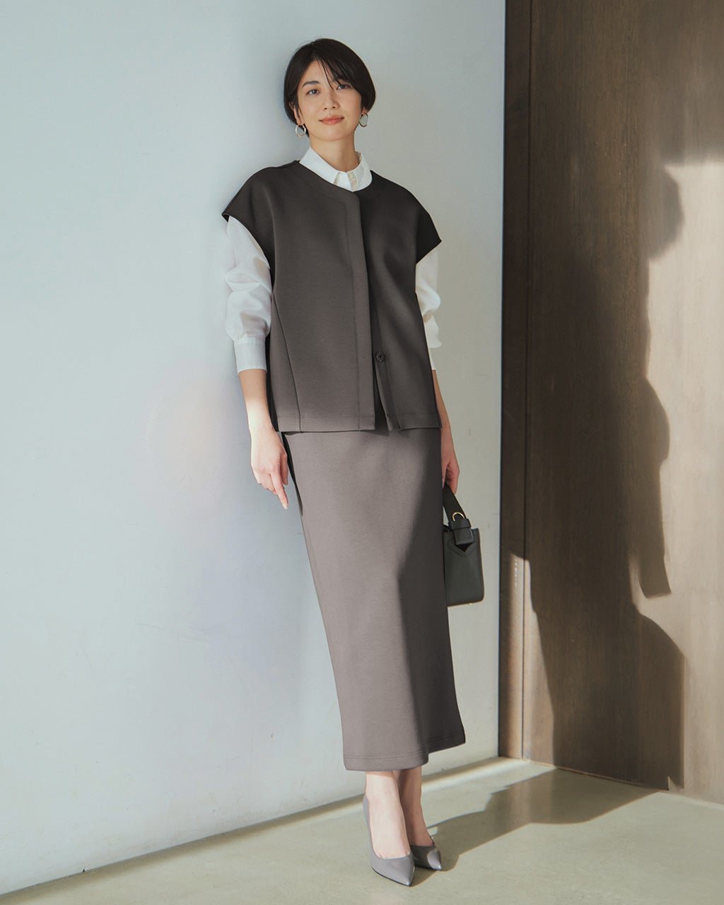 【ドゥクラッセ/DoCLASSE】のダンボールニット・ストレートスカート/長め丈 人気、トレンドファッション・服の通販 founy(ファニー) 　ファッション　Fashion　レディースファッション　WOMEN　セットアップ　Setup　スカート　Skirt　おすすめ　Recommend　なめらか　Smooth　カットソー　Cut And Sew　ストレート　Straight　スリット　Slit　セットアップ　Set Up　 other-1|ID: prp329100004350866 ipo3291000000030867384