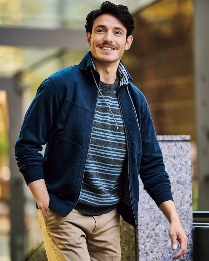 【ドゥクラッセ/DoCLASSE / MEN】の2WAYスウェットマリンパーカ インテリア・キッズ・メンズ・レディースファッション・服の通販 founy(ファニー) https://founy.com/ ファッション Fashion メンズファッション MEN インナー Inner カットソー Cut And Sew ジャケット Jacket スタンド Stand ベスト Vest ボーダー Border メンズ Mens |ID: prp329100004350880 ipo3291000000030533611