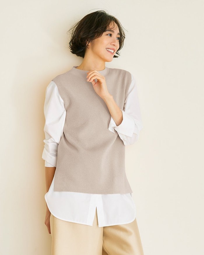 【ドゥクラッセ/DoCLASSE】のウォッシャブルニット・スタンドカラーベスト インテリア・キッズ・メンズ・レディースファッション・服の通販 founy(ファニー) https://founy.com/ ファッション Fashion レディースファッション Fashion for Women アウター Coat / Outerwear Collection レディースジャケット・軽アウター Jackets ジャケット Jacket, Outerwear ベスト Vest, Waistcoat 人気 Popular, Best Seller 春 Spring 畦 Ribbed Knit |ID: prp329100004350906 ipo3291000000034114848