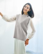 【ドゥクラッセ/DoCLASSE】のウォッシャブルニット・スタンドカラーベスト アイスグレー|ID: prp329100004350906 ipo3291000000036037550