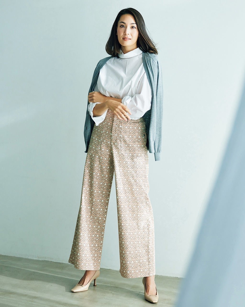 【ドゥクラッセ/DoCLASSE】のミラクルストレッチ・ベイカーワイド インテリア・キッズ・メンズ・レディースファッション・服の通販 founy(ファニー) 　ファッション　Fashion　レディースファッション　Fashion for Women　パンツ　Pants & Trousers　ストレッチ　Stretch, Stretchy Fabric　パターン　Pattern, Design Print　パッチ　Patch, Appliqué　フロント　Front, Front Design　ポケット　Pocket, Pocket Detail　レギンス　Leggings, Stretch Pants　ワイド　Wide, Wide Fit　エレガント 上品　Elegant　ベージュ・パターン|ID: prp329100004350908 ipo3291000000030778978