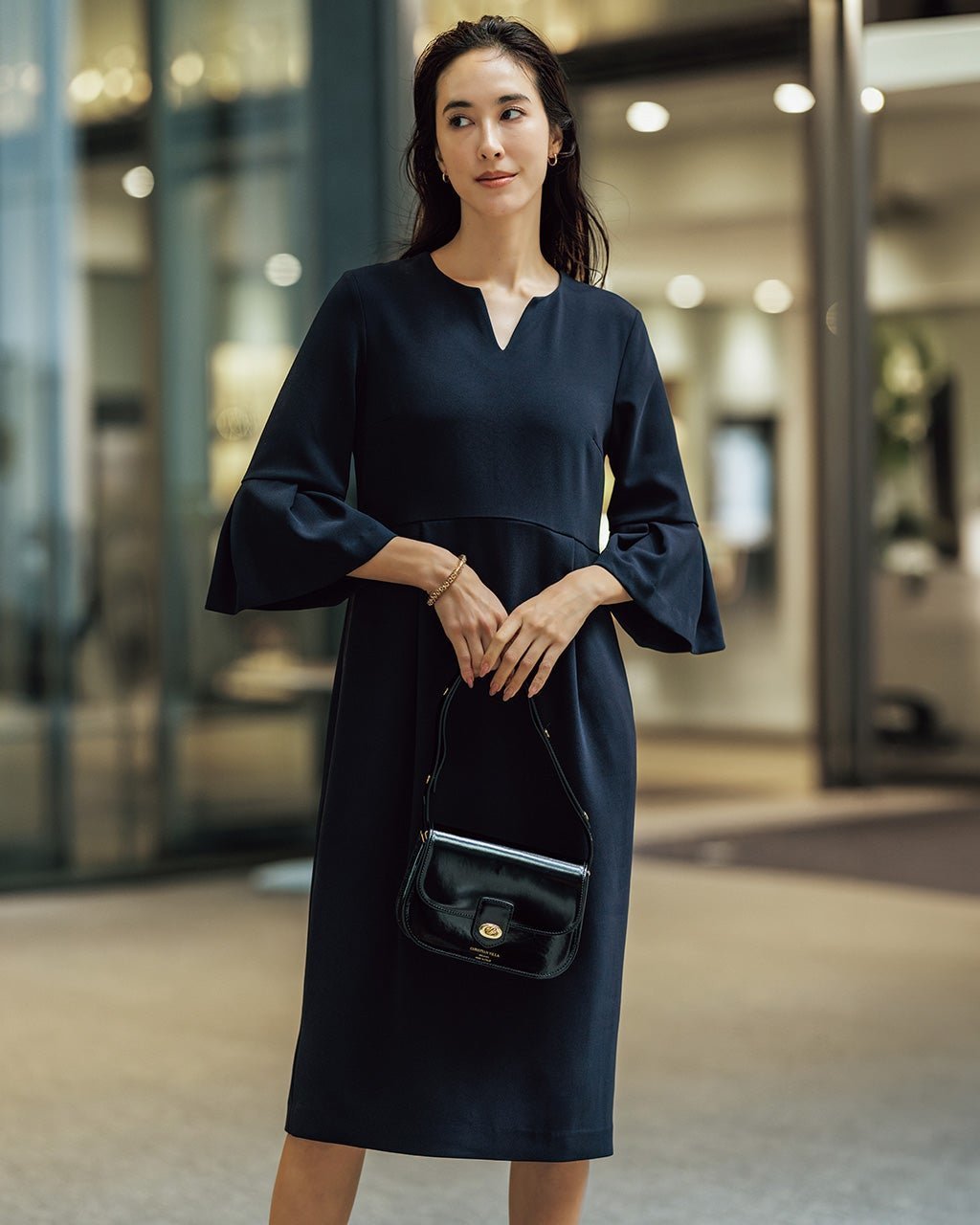 【ドゥクラッセ/DoCLASSE】のトリアセダブル・ベルスリーブワンピース 人気、トレンドファッション・服の通販 founy(ファニー) 　ファッション　Fashion　レディースファッション　Fashion for Women　ワンピース　Dresses　シンプル　Simple, Minimal　ストレッチ　Stretch, Stretchy Fabric　セットアップ　Set-Up, Coordinated Outfit　セレモニー　Ceremony　ロング　Long, Long-Length　夏　Summer　日本製　Made In Japan　S/S・春夏　SS, Spring/Summer, Warm Season　A/W・秋冬　Autumn/Winter　 other-1|ID: prp329100004350915 ipo3291000000032758285