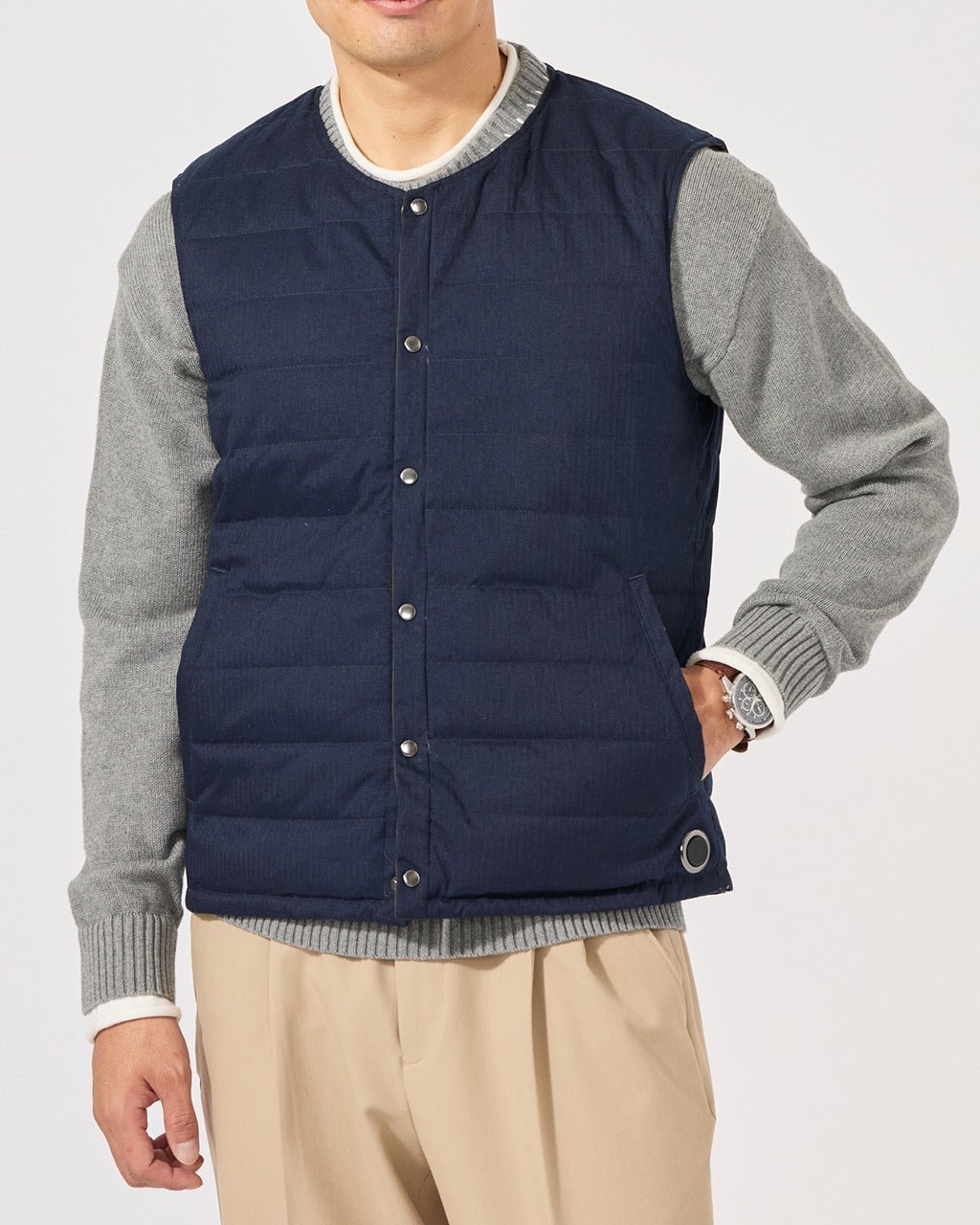 【ドゥクラッセ/DoCLASSE / MEN】のDoヒート・ウールライクダウンベスト 人気、トレンドファッション・服の通販 founy(ファニー) ファッション Fashion メンズファッション Fashion for Men ダウン Down, Puffer ベスト Vest, Waistcoat メンズ Men's, Menswear モバイル Mobile, Smartphone ゴルフ Golf other-1|ID: prp329100004350920 ipo3291000000035014204