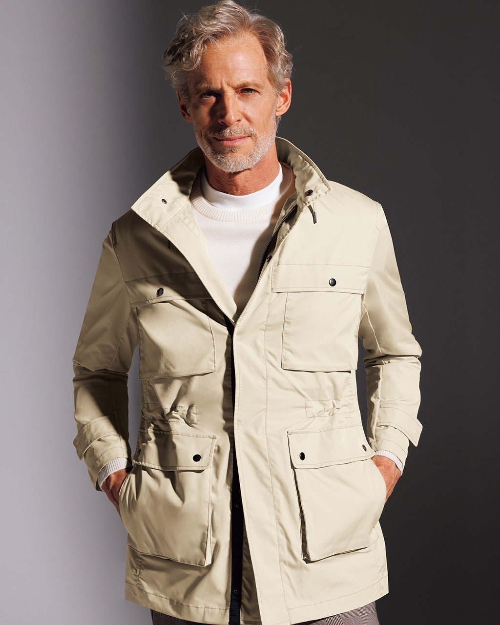 【ドゥクラッセ/DoCLASSE / MEN】のリモンタ・プレミアムユーティリティジャケット インテリア・キッズ・メンズ・レディースファッション・服の通販 founy(ファニー) 　ファッション　Fashion　メンズファッション　MEN　ジャケット　Jacket　ストレッチ　Stretch　パターン　Pattern　フィット　Fit　ベスト　Vest　ミリタリー　Military　メンズ　Mens　ライトベージュ|ID: prp329100004360195 ipo3291000000030710159
