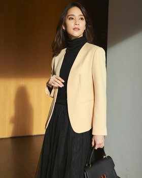 【ドゥクラッセ/DoCLASSE】 スマートツイル・ノーカラージャケット人気、トレンドファッション・服の通販 founy(ファニー) ファッション Fashion レディースファッション WOMEN アウター Coat Outerwear ジャケット Jackets ノーカラージャケット No Collar Leather Jackets 洗える Washable ジャケット Jacket ストレッチ Stretch A/W・秋冬 Aw・Autumn/Winter・Fw・Fall-Winter S/S・春夏 Ss・Spring/Summer 夏 Summer ビジネス 仕事 通勤 Business |ID:prp329100004360196