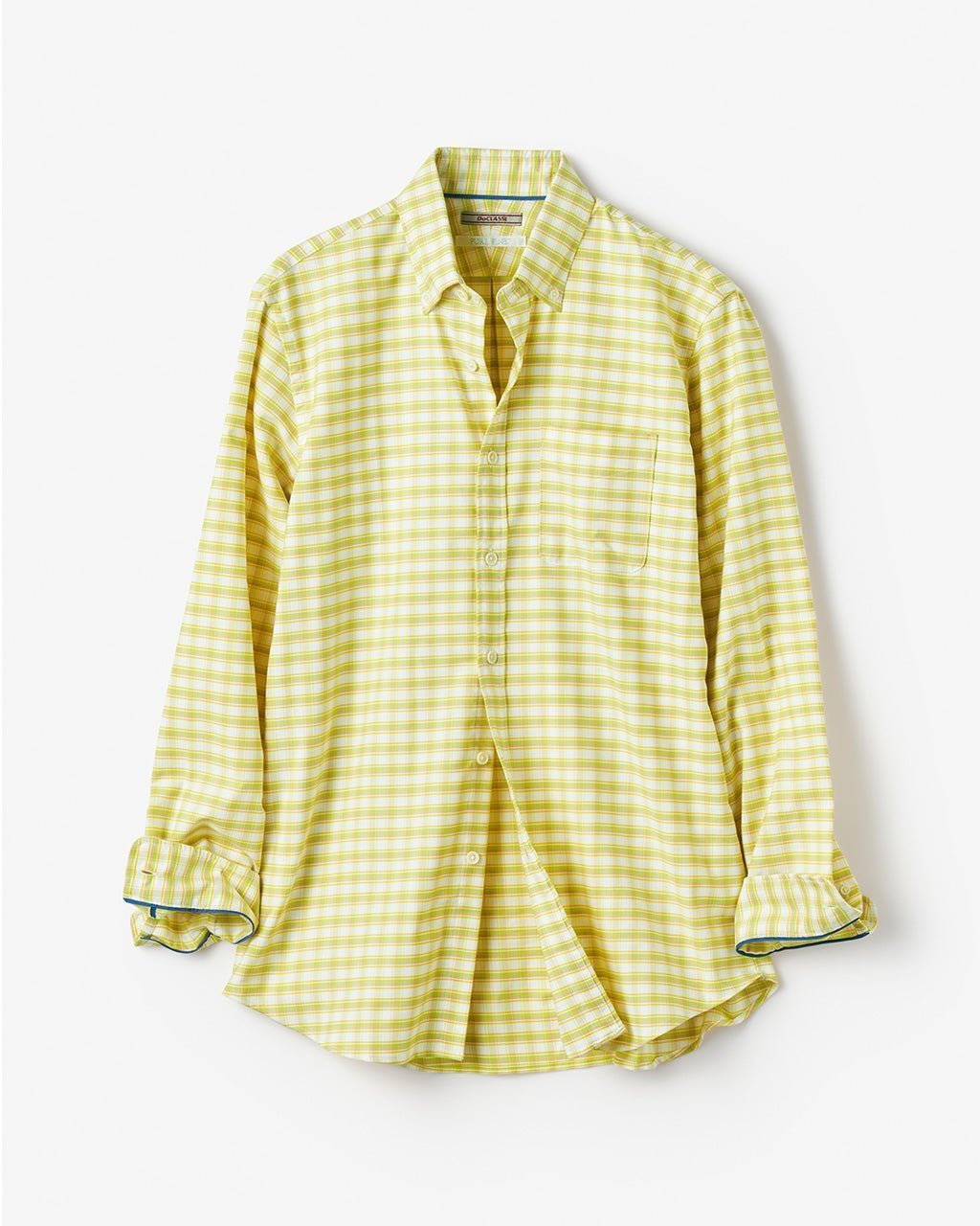 【ドゥクラッセ/DoCLASSE / MEN】のピュアファインオックス長袖 インテリア・キッズ・メンズ・レディースファッション・服の通販 founy(ファニー) 　ファッション　Fashion　メンズファッション　MEN　抗菌　Antibacterial　ストライプ　Stripe　チェック　Check　なめらか　Smooth　長袖　Long Sleeve　フィット　Fit　メンズ　Mens　ヨーク　Yoke　NEW・新作・新着・新入荷　New Arrivals　イエローチェック|ID: prp329100004373212 ipo3291000000030561122