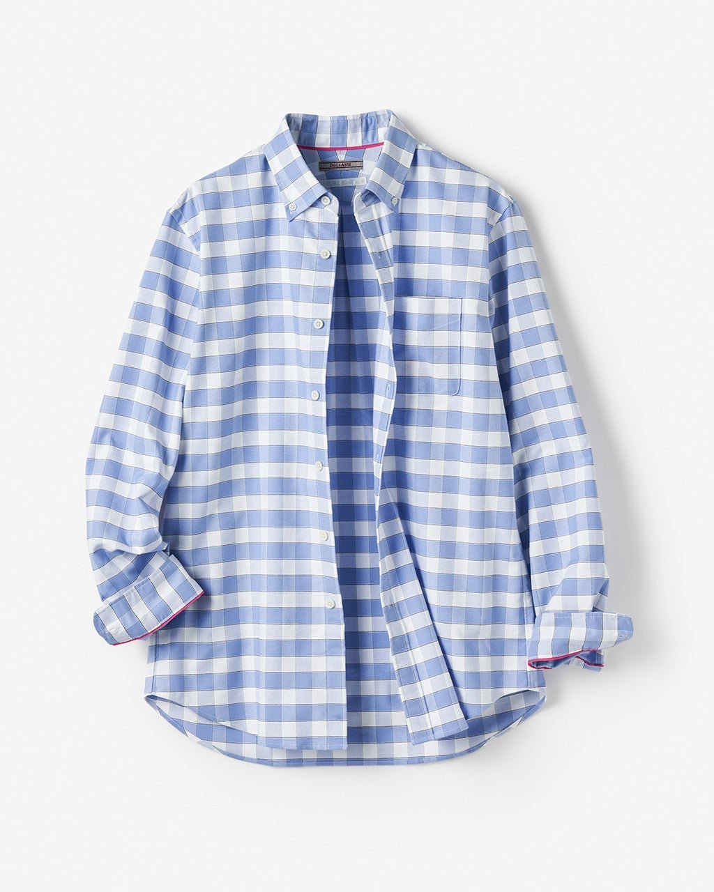 【ドゥクラッセ/DoCLASSE / MEN】のピュアファインオックス長袖 インテリア・キッズ・メンズ・レディースファッション・服の通販 founy(ファニー) 　ファッション　Fashion　メンズファッション　MEN　抗菌　Antibacterial　ストライプ　Stripe　チェック　Check　なめらか　Smooth　長袖　Long Sleeve　フィット　Fit　メンズ　Mens　ヨーク　Yoke　NEW・新作・新着・新入荷　New Arrivals　ブルーチェック|ID: prp329100004373212 ipo3291000000030561129