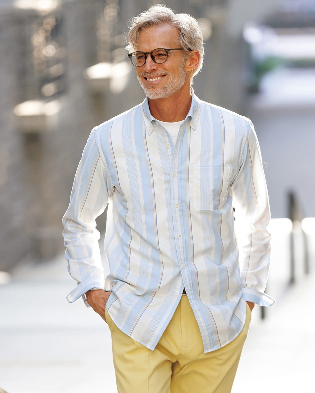 【ドゥクラッセ/DoCLASSE / MEN】のピュアファインオックス長袖 インテリア・キッズ・メンズ・レディースファッション・服の通販 founy(ファニー) 　ファッション　Fashion　メンズファッション　MEN　抗菌　Antibacterial　ストライプ　Stripe　チェック　Check　なめらか　Smooth　長袖　Long Sleeve　フィット　Fit　メンズ　Mens　ヨーク　Yoke　NEW・新作・新着・新入荷　New Arrivals　サックスマルチ|ID: prp329100004373212 ipo3291000000030561207