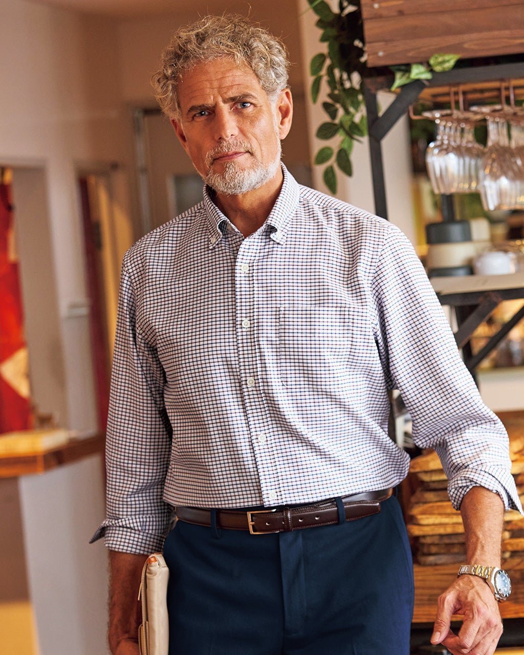 【ドゥクラッセ/DoCLASSE / MEN】のピュアファインオックス長袖 インテリア・キッズ・メンズ・レディースファッション・服の通販 founy(ファニー) 　ファッション　Fashion　メンズファッション　MEN　抗菌　Antibacterial　ストライプ　Stripe　チェック　Check　なめらか　Smooth　長袖　Long Sleeve　フィット　Fit　メンズ　Mens　ヨーク　Yoke　NEW・新作・新着・新入荷　New Arrivals　ネイビー&times;レッド|ID: prp329100004373212 ipo3291000000030561211