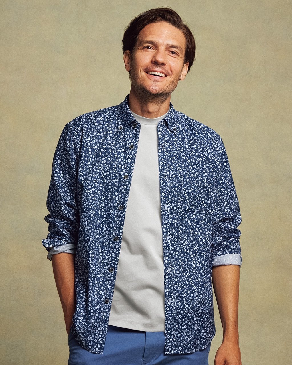 【ドゥクラッセ/DoCLASSE / MEN】のピュアファインオックス長袖 インテリア・キッズ・メンズ・レディースファッション・服の通販 founy(ファニー) 　ファッション　Fashion　メンズファッション　MEN　抗菌　Antibacterial　ストライプ　Stripe　チェック　Check　なめらか　Smooth　長袖　Long Sleeve　フィット　Fit　メンズ　Mens　ヨーク　Yoke　NEW・新作・新着・新入荷　New Arrivals　小花|ID: prp329100004373212 ipo3291000000030561221