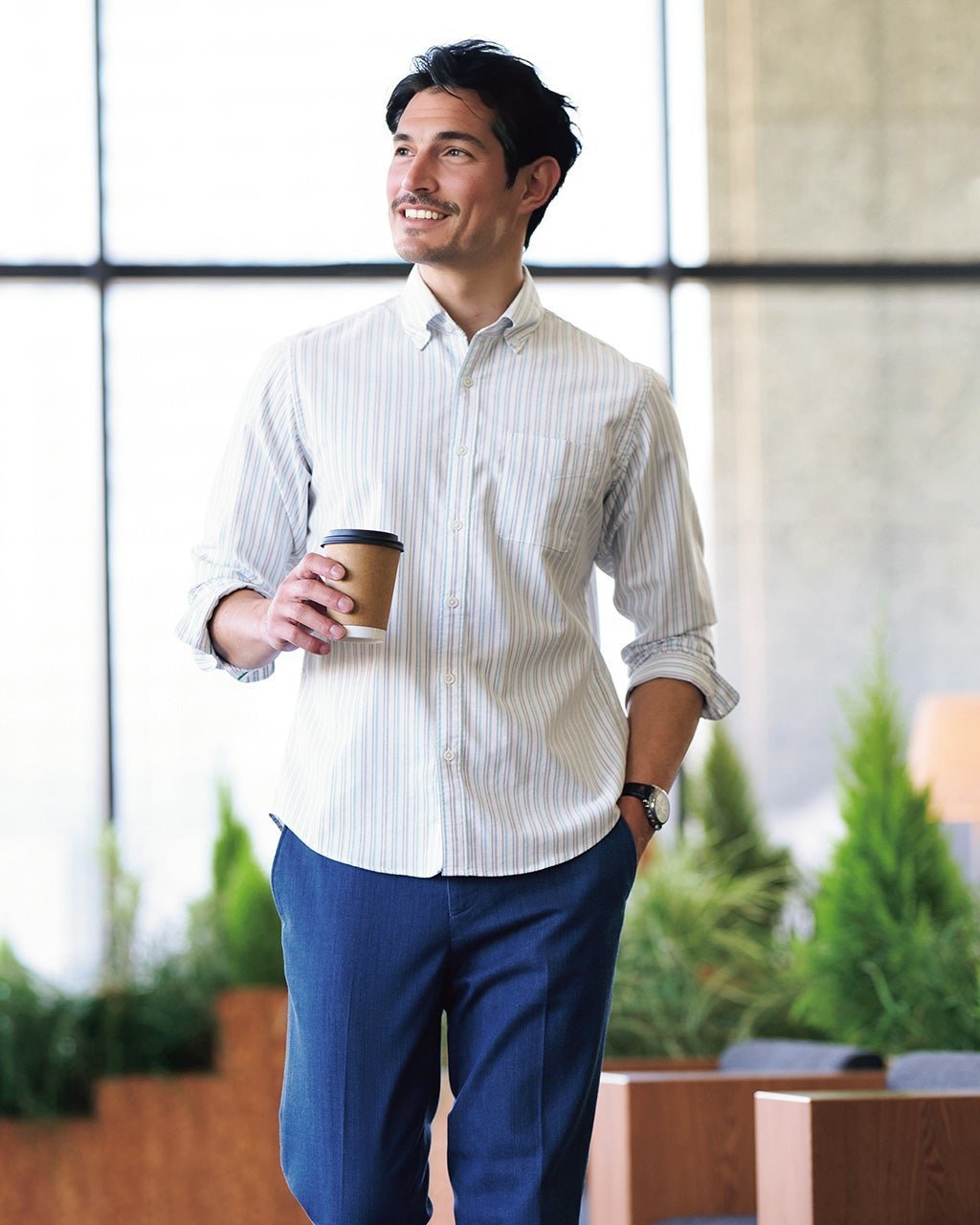 【ドゥクラッセ/DoCLASSE / MEN】のピュアファインオックス長袖 人気、トレンドファッション・服の通販 founy(ファニー) 　ファッション　Fashion　メンズファッション　MEN　抗菌　Antibacterial　ストライプ　Stripe　チェック　Check　なめらか　Smooth　長袖　Long Sleeve　フィット　Fit　メンズ　Mens　ヨーク　Yoke　NEW・新作・新着・新入荷　New Arrivals　 other-1|ID: prp329100004373212 ipo3291000000031890007