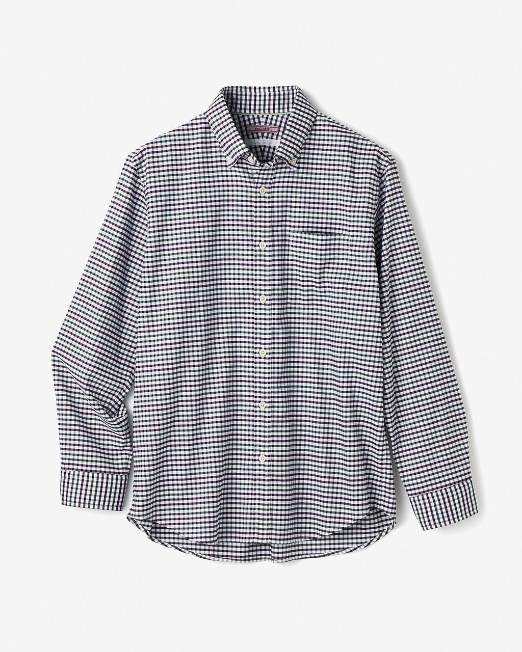 【ドゥクラッセ/DoCLASSE / MEN】のピュアファイン・先染めオックスシャツ 長袖 インテリア・キッズ・メンズ・レディースファッション・服の通販 founy(ファニー) 　ファッション　Fashion　メンズファッション　Fashion for Men　抗菌　Antibacterial, Bacteria-Resistant　ストライプ　Stripe, Striped Pattern　チェック　Check, Plaid, Tartan　なめらか　Smooth, Silky Texture　長袖　Long Sleeve, Full Sleeve　フィット　Fit, Slim Fit　メンズ　Men's, Menswear　ヨーク　Yoke, Yoke Design　グリーンチェック|ID: prp329100004373212 ipo3291000000032775260