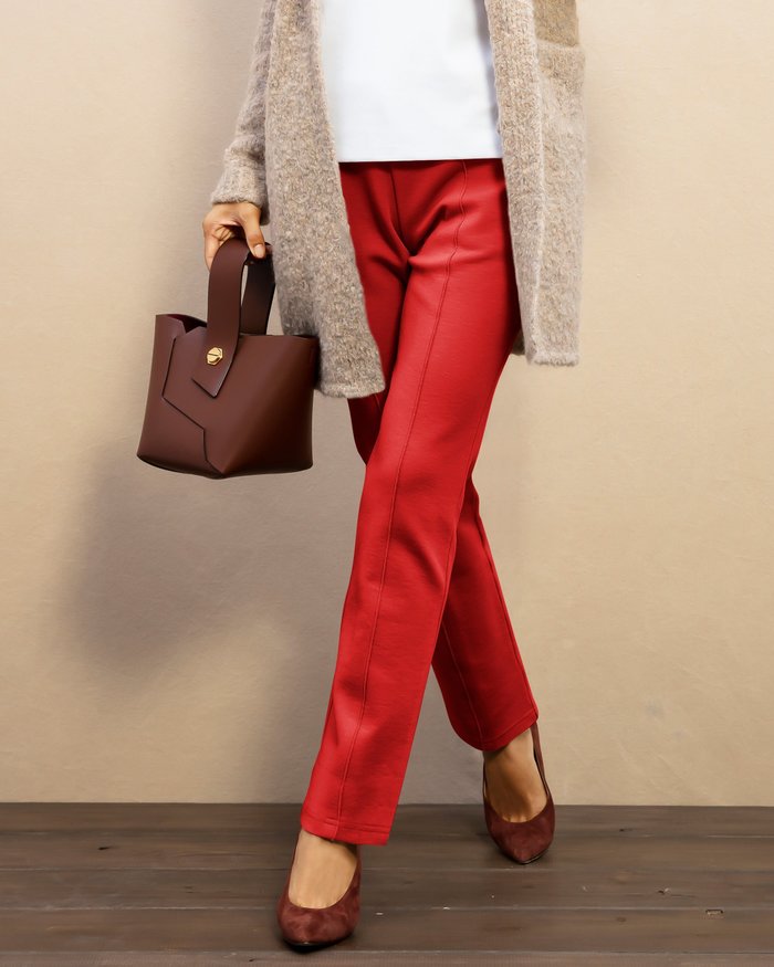 【ドゥクラッセ/DoCLASSE】のウール混ポンチ・スリムストレートパンツ インテリア・キッズ・メンズ・レディースファッション・服の通販 founy(ファニー) https://founy.com/ ファッション Fashion レディースファッション Fashion for Women パンツ Pants & Trousers オケージョン Occasion Wear カットソー Cut and Sewn Top ギャザー Gathered, Ruffled ストレッチ Stretch, Stretchy Fabric フロント Front, Front Design 定番 Standard, Basic Item A/W・秋冬 Autumn/Winter |ID: prp329100004373277 ipo3291000000035933230