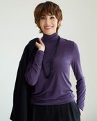 【ドゥクラッセ/DoCLASSE】のカシミヤ混・シアーハイネック ダークパープル|ID: prp329100004373281 ipo3291000000030561276