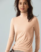 【ドゥクラッセ/DoCLASSE】のカシミヤ混・シアーハイネック ピンクベージュ|ID: prp329100004373281 ipo3291000000030561277