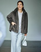 【ドゥクラッセ/DoCLASSE】のエコミンク・ファーブルゾン 人気、トレンドファッション・服の通販 founy(ファニー) ファッション Fashion レディースファッション WOMEN アウター Coat Outerwear ジャケット Jackets ブルゾン Blouson/Jackets ジャケット Jacket リアル Real thumbnail グレー|ID: prp329100004383454 ipo3291000000031013897