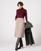 【ドゥクラッセ/DoCLASSE】のカシミヤ混ウールリバー・ラップ風スカート ストーン|ID: prp329100004383456 ipo3291000000030829300