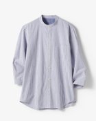 【ドゥクラッセ/DoCLASSE / MEN】のライトコットン先染めシアサッカー 7分袖 ネイビー&times;グレー|ID: prp329100004385192 ipo3291000000030778950