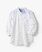 【ドゥクラッセ/DoCLASSE / MEN】のライトコットンシアサッカーシャツ 7分袖 ホワイト・パターン|ID: prp329100004385193 ipo3291000000035734900