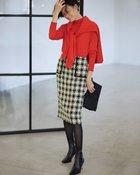 【ドゥクラッセ/DoCLASSE】のチェックツイード・ミディスカート チェック|ID: prp329100004386541 ipo3291000000032064028