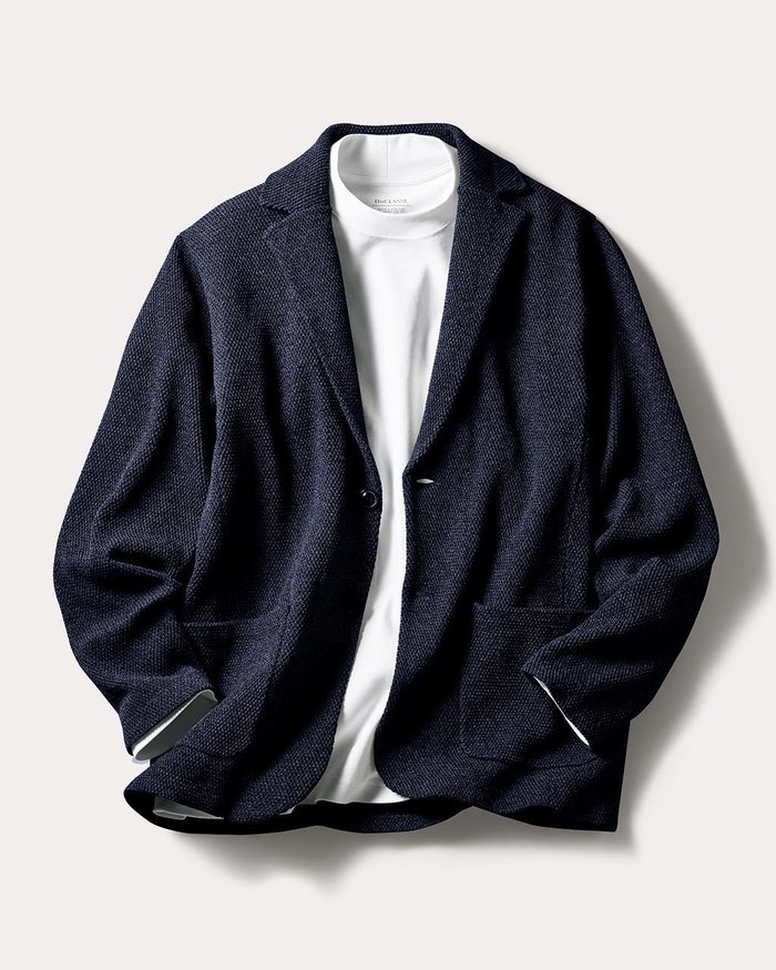 【ドゥクラッセ/DoCLASSE / MEN】の着心地ライト一重ニットジャケット インテリア・キッズ・メンズ・レディースファッション・服の通販 founy(ファニー) https://founy.com/ ファッション Fashion メンズファッション MEN カーディガン Cardigan ジャケット Jacket ポケット Pocket メンズ Mens リラックス Relax エレガント 上品 Elegant 鹿の子 Pique |ID: prp329100004387809 ipo3291000000032126484