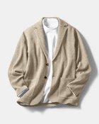 【ドゥクラッセ/DoCLASSE / MEN】の着心地ライト一重ニットジャケット ベージュ|ID: prp329100004387809 ipo3291000000032126487