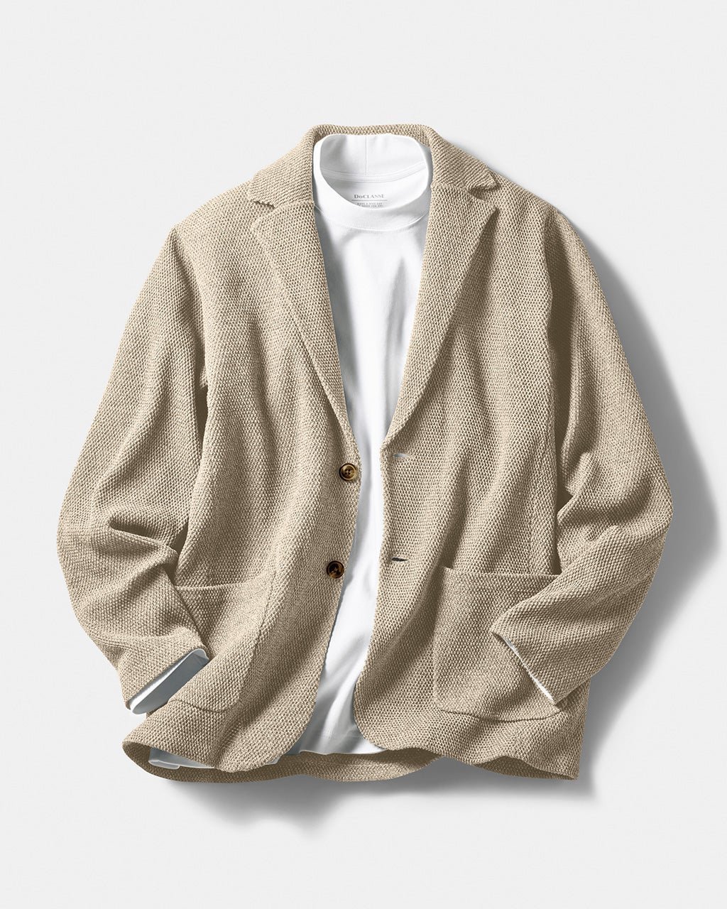 【ドゥクラッセ/DoCLASSE / MEN】の着心地ライト一重ニットジャケット インテリア・キッズ・メンズ・レディースファッション・服の通販 founy(ファニー) 　ファッション　Fashion　メンズファッション　Fashion for Men　カーディガン　Cardigan, Knitwear　ジャケット　Jacket, Outerwear　ポケット　Pocket, Pocket Detail　メンズ　Men's, Menswear　リラックス　Relax, Relaxed Fit　エレガント 上品　Elegant　鹿の子　Piqué, Kanoko Fabric　ベージュ|ID: prp329100004387809 ipo3291000000032711183