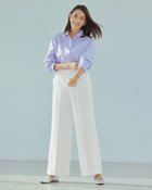 【ドゥクラッセ/DoCLASSE】のドライシェルストレッチ・ワイドパンツ オフホワイト|ID: prp329100004392213 ipo3291000000030709255
