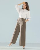 【ドゥクラッセ/DoCLASSE】のドライシェルストレッチ・ワイドパンツ ダークトープ|ID: prp329100004392213 ipo3291000000030709261