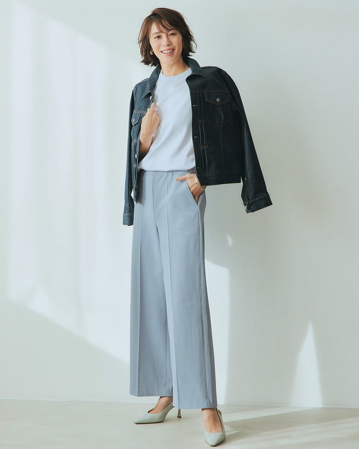 【ドゥクラッセ/DoCLASSE】のドライシェルストレッチ・ワイドパンツ インテリア・キッズ・メンズ・レディースファッション・服の通販 founy(ファニー) https://founy.com/ ファッション Fashion レディースファッション WOMEN パンツ Pants エレガント 上品 Elegant ストレッチ Stretch センター Center ワイド Wide 夏 Summer 春 Spring |ID: prp329100004392213 ipo3291000000031054821