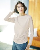 【ドゥクラッセ/DoCLASSE】のサイドギャザーデザイン/長袖・ドゥクラッセTシャツ ライトグレー|ID: prp329100004392230 ipo3291000000030709355