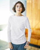 【ドゥクラッセ/DoCLASSE】のサイドギャザーデザイン/長袖・ドゥクラッセTシャツ ホワイト|ID: prp329100004392230 ipo3291000000030709359