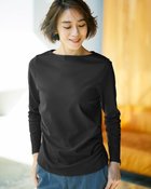 【ドゥクラッセ/DoCLASSE】のサイドギャザーデザイン/長袖・ドゥクラッセTシャツ ブラック|ID: prp329100004392230 ipo3291000000030709362