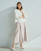 【ドゥクラッセ/DoCLASSE】のシルキーポンチ・スカートライクパンツ ライトグレー|ID: prp329100004392231 ipo3291000000030709373