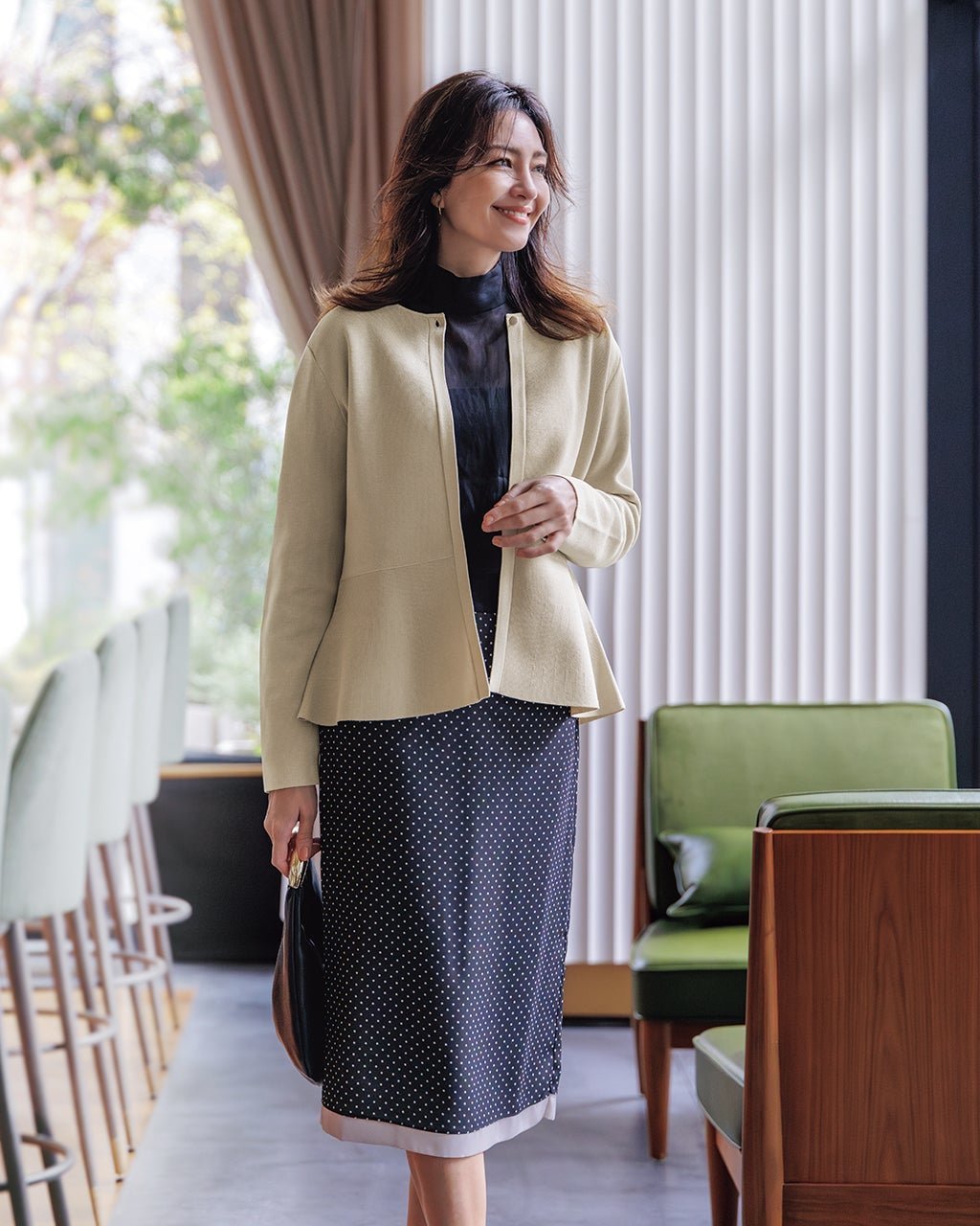 【ドゥクラッセ/DoCLASSE】のミラノリブ・ペプラムクルージャケット 人気、トレンドファッション・服の通販 founy(ファニー) ファッション Fashion レディースファッション Fashion for Women アウター Coat / Outerwear Collection レディースジャケット・軽アウター Jackets ジャケット Jacket, Outerwear フレア Flare, Flared ペプラム Peplum, Flared Hem other-1|ID: prp329100004392232 ipo3291000000034567607