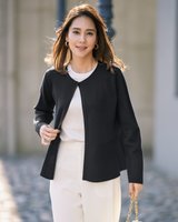 【ドゥクラッセ/DoCLASSE】のミラノリブ・ペプラムクルージャケット 人気、トレンドファッション・服の通販 founy(ファニー) ファッション Fashion レディースファッション Fashion for Women アウター Coat / Outerwear Collection レディースジャケット・軽アウター Jackets ジャケット Jacket, Outerwear フレア Flare, Flared ペプラム Peplum, Flared Hem |ID:prp329100004392232